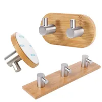 Wooden self-adhesive hanger