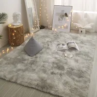 Beau tapis en peluche minimaliste uni pour la maison Miriam