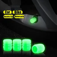 4Pcs Fluorescenčné ventilové čiapky na ventily automobilových pneumatík Svetelný kryt pneumatík Kryt automobilových kolies ABS čiapky na pneumatiky pre automobilové bicykle Motocykel