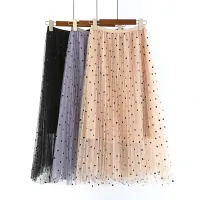 Women's long pleated skirt