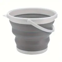 Universal folding bucket made of durable polypropylene with handle - ideal for washing cars, camping