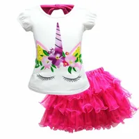 Set de vară pentru fetițe | Fustă Tutu, Tricou