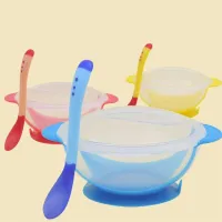 Baby practical bowl with suction cup and spoon