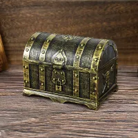 Retro cash box in the shape of a medieval chest