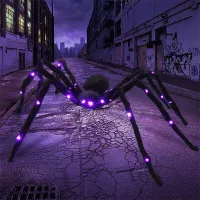 Ijesztő, gigantikus pók LED fényekkel