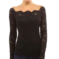 Lace top with long sleeves