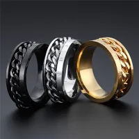 Elegancki męski pierścionek - delikatny wzór