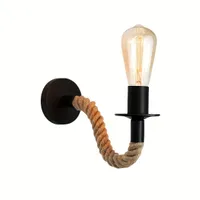 Nástenný vintage priemyselný kábel nástenná lampa z dreva E68,58 cm pre chodbu v podkroví vonkajšie steny spálňa dekorácie nástenná lampa (bez žiarovky)