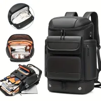 Male backpack with large capacity, for travel and to the office, with separation of wet things - Waterproof