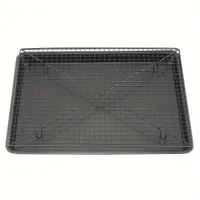 Set of baking sheet and stainless steel cooling grate