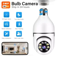 Surveillance Bulb E27 Wifi IP Camera Night Vision Teljes szín Automatikus emberi követés 4x Digitális zoom Video Security Monitor
