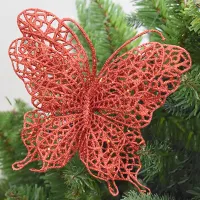 Décoration de Noël en forme de papillon 6 pcs