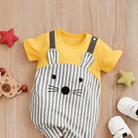 Baby boys cute overall with mouse printing