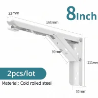 2pcs Heavy Duty Folding Shelf Brackets Stainless Steel Folding Shelf Bracket dla biurka pracy Space Saving DIY Holder