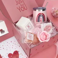 8 Pieces of Pink Romantic Gift Baggins for Mother's Day