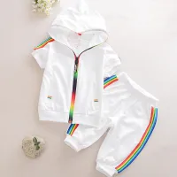 Baby sweatshirt with short sleeve and trousers