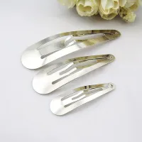 Silver hair clips - 50 pcs - 3 sizes