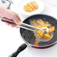 Practical pliers for easier frying in a pan - stainless steel, healthier cooking