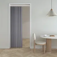 Folding screen of corrugated design for space distribution