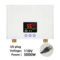 110V 220V water heater Bathroom Kitchen Wall mounted electric water heater LCD display with remote control