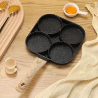 Pan for 3/4 grilled areas with division, non-sticky, for eggs and burgers