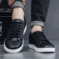 Fashionable men's skateboard boots with breathable PU leather uppers, anti-slip sole and lace lace lace trim - suitable for outdoor activities, spring, summer and autumn.