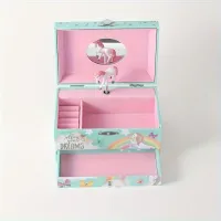 1pc Jewel box Unicorn, Green Pink Showcase