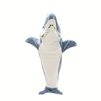 1pcs Shark Blanket For Adult Boys And Girls, Wearable Shark Blanket, Shark Sleeping Bag, Christmas Gift