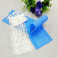 Silicone form on edible lace