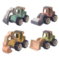 stavební stroje pro děti, plastové modely exkavátoru, traktoru, sklápěče a buldozeru, miniatury pro kluky, dárky, stavebnice