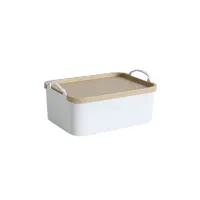 Storage box with lid Organizer for home Storage container Plastic organization box 25,8 x 18 x 12 cm