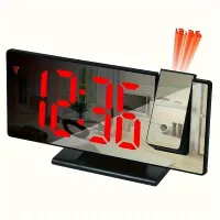 1 pc mirror multifunction projection alarms with intelligent backlight and large digital display