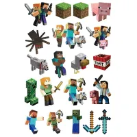 Original tattoo stickers with theme of the popular Minecraft game