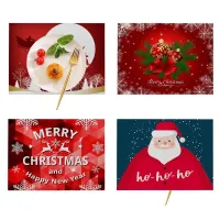 Red Christmas coasters and table linen, impenetrable, washable - more variants