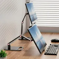 Portable table holder for monitor - universal stand for office desk