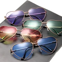 Summer stylish original sunglasses in the shape of a heart - more colored variants