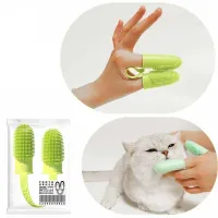 Double thermoplastic toothbrush for pets