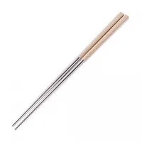 Stainless steel dining chopsticks with colored handle