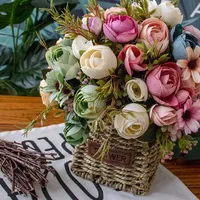 Luxusné umelé retro kvety - dekorácie