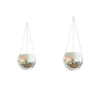 Cache-pot suspendu boule disco 2 pcs