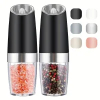 1/2pc Electric salt and pepper grinder, adjustable roughness, for batteries