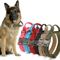 Tactical collar for dogs with handle for medium and large breeds