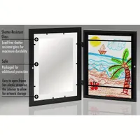 Artistic pictures storage frame, stand for front opening of photographs for displaying artworks and crafts, home storage and organization