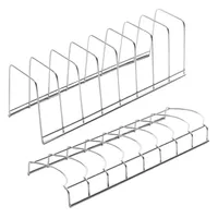 Égouttoir en acier inoxydable - Organisateur de cuisine, support pour assiettes et bols, 2 pièces