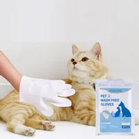 Cleaning wet disposable gloves for pets