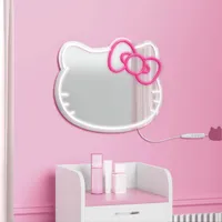 1pc Sanrio HelloKitty Cute Bow Anime Style LED Mirror