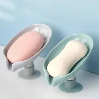 Kreatívní odkapávací podložka a držák na mýdlo ve tvaru listu - protiskluzová mýdlenka do koupelny