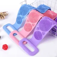 Silicone reusable modern single-colour shower brush for easy back washing