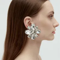 Modern chunky earrings with Lanford stones