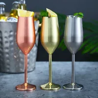 Luxury metallic champagne glasses